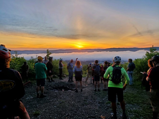 (Sunrise solar eclipse from Stone Quarry overlooking Norwich, June 10, 2021)