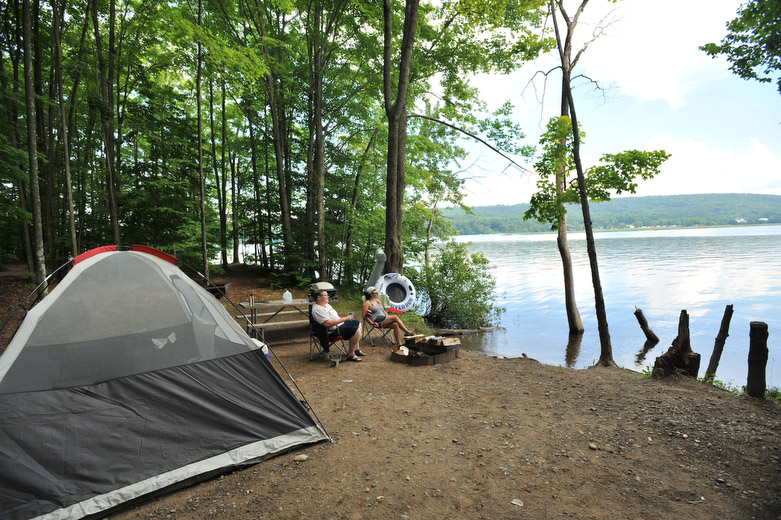Campers at Delta Lake