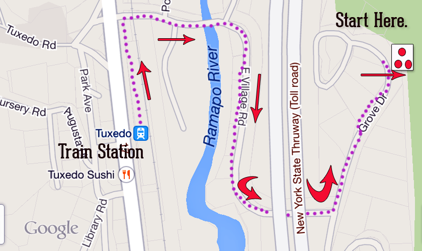 Great directions from Tuxedo Station to Harriman courtesy of myharriman.com